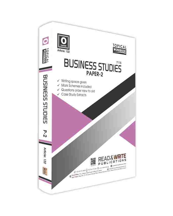 122 Business Studies O Level Paper 2 Topical Workbook