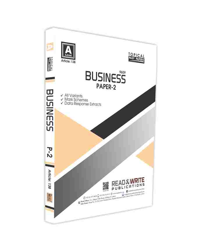 138 Business A Level Paper 2 Topical Past paper