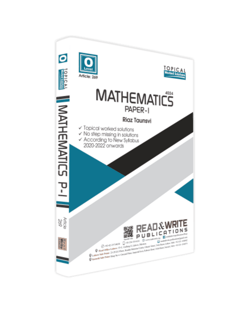 269 Math O Level Paper-1 Topical Worked Solution By Riaz Taunsvi