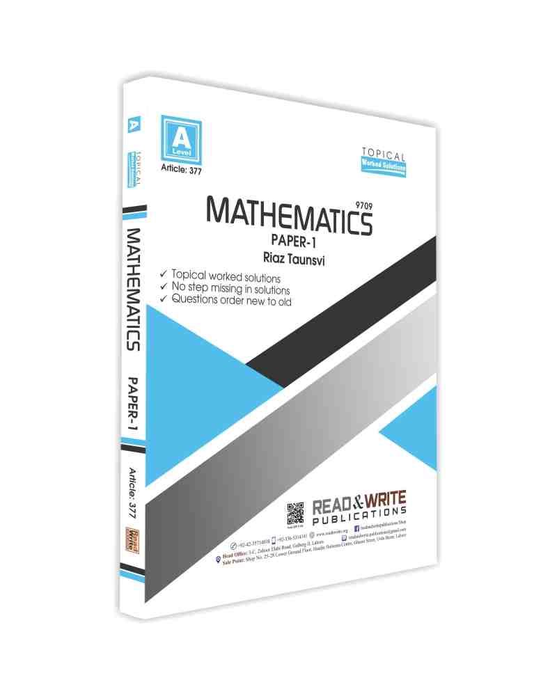 377 Mathematics A Level Paper-1 Topical Worked Solutions (Solved Past ...