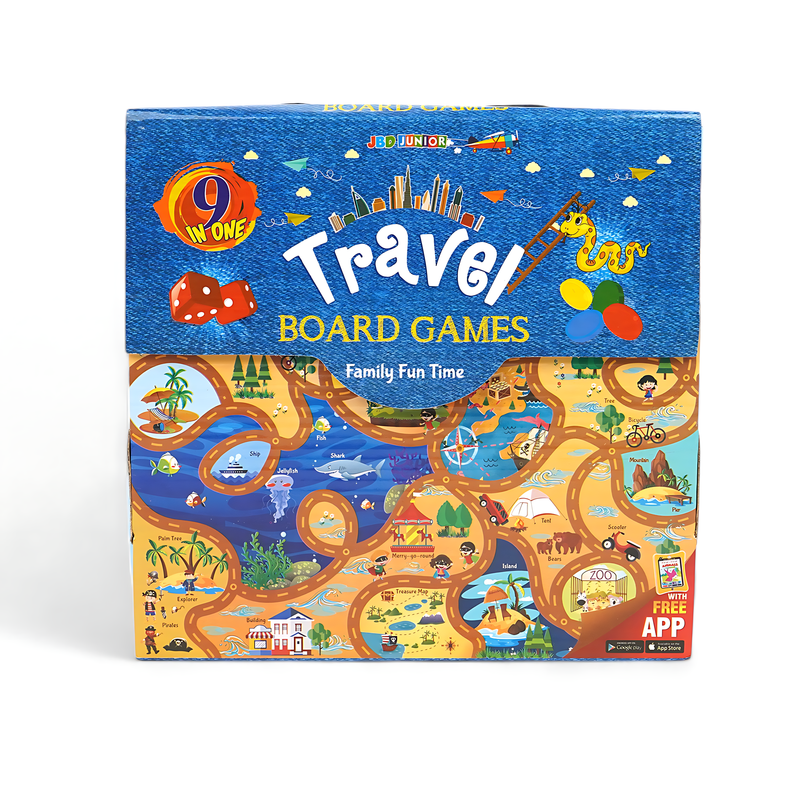 9-in-1 Travel Board Games - Ultimate Family Fun Adventure