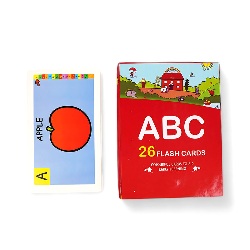 ABC Flash Cards - 26 Colorful Alphabet and Object Learning Cards for Kids Age 3+


