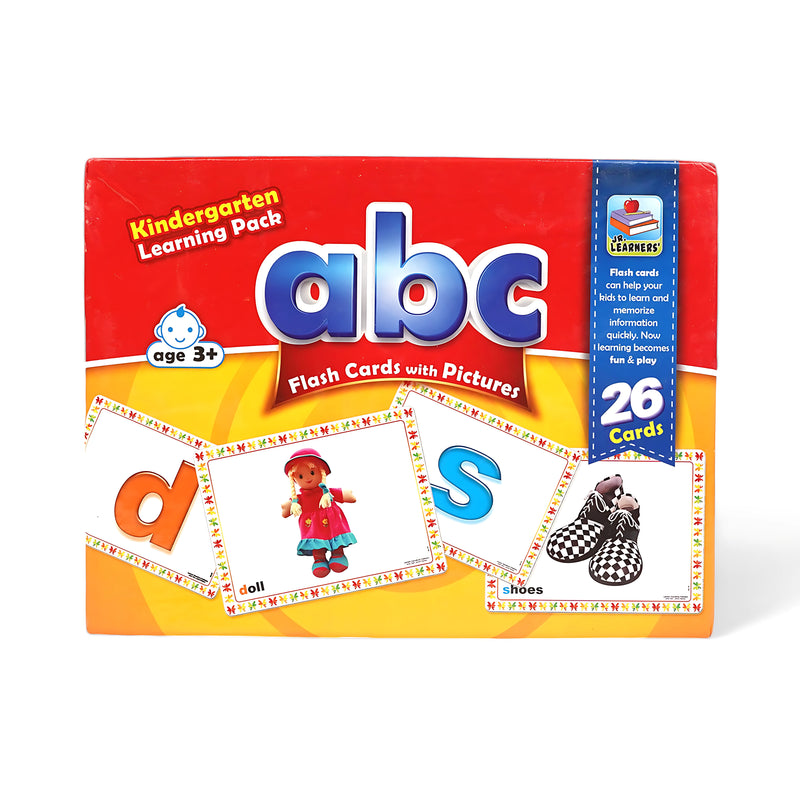 ABC Flash Cards with Pictures - Kindergarten Learning Pack for Kids (Age 3+)