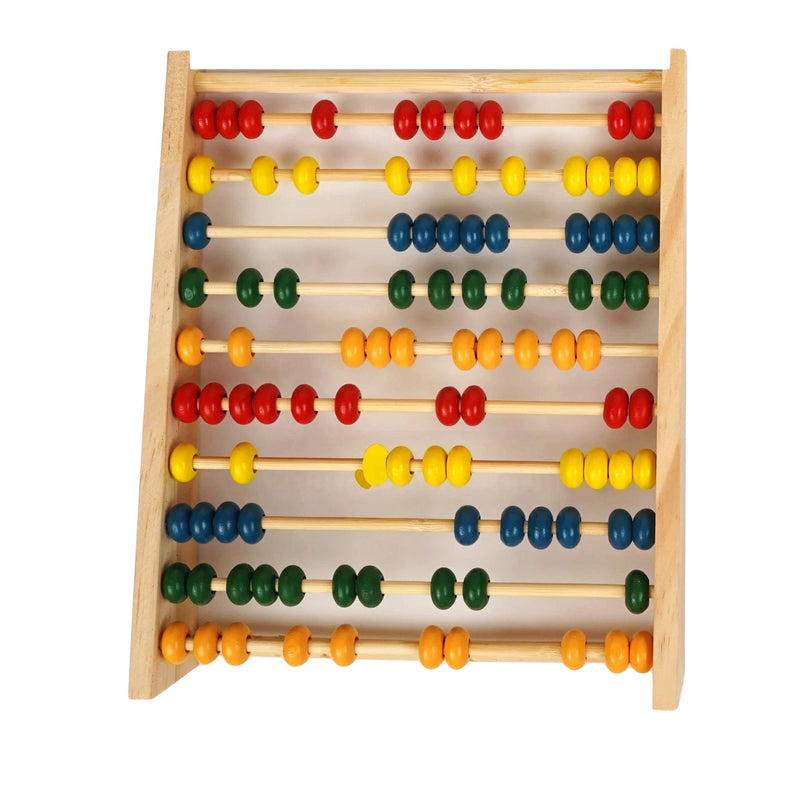 Educational Wooden Learning Set for Kids – Abacus, Alphabet Puzzle, and Whiteboard with Marker & Chalk