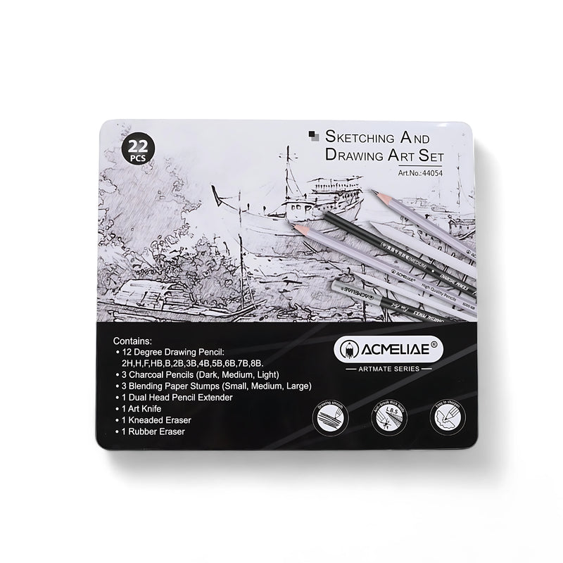 Acmeliae Artmate Sketching and Drawing Art Set - 22 Piece
