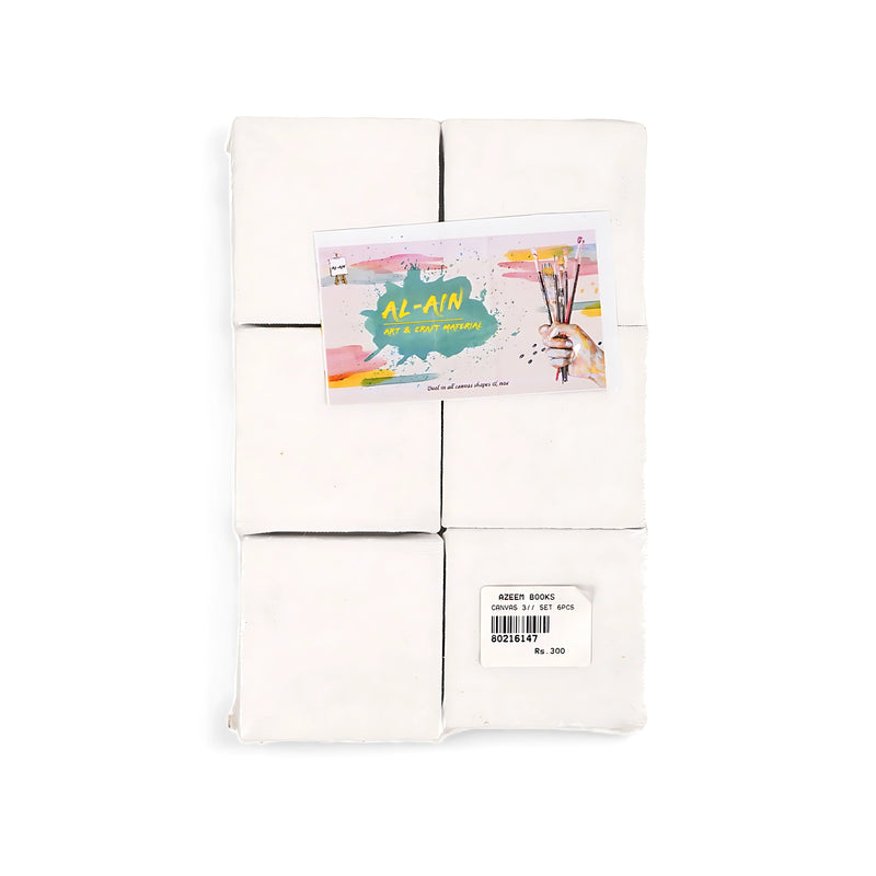 Al-Ain Mini Canvas Set – 3-Inch, Pack of 6 - Round & Square