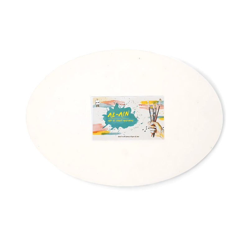 Al-Ain Oval Canvas – Small 6in, Medium 12in, and Large 20inSizes, 100% Cotton