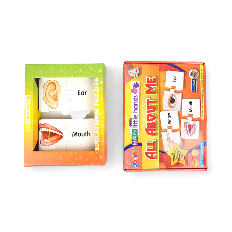 All About Me Educational Puzzle Set - Body Parts Learning Puzzle for Kids

