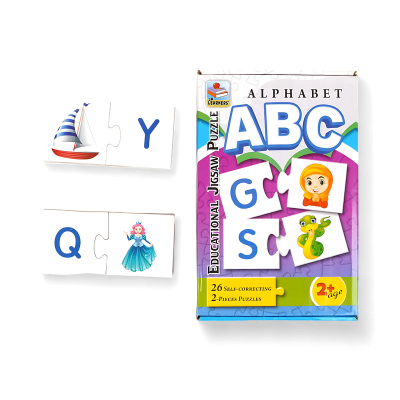 Alphabet ABC Educational Jigsaw Puzzle for kids with self-correcting two-piece puzzles

