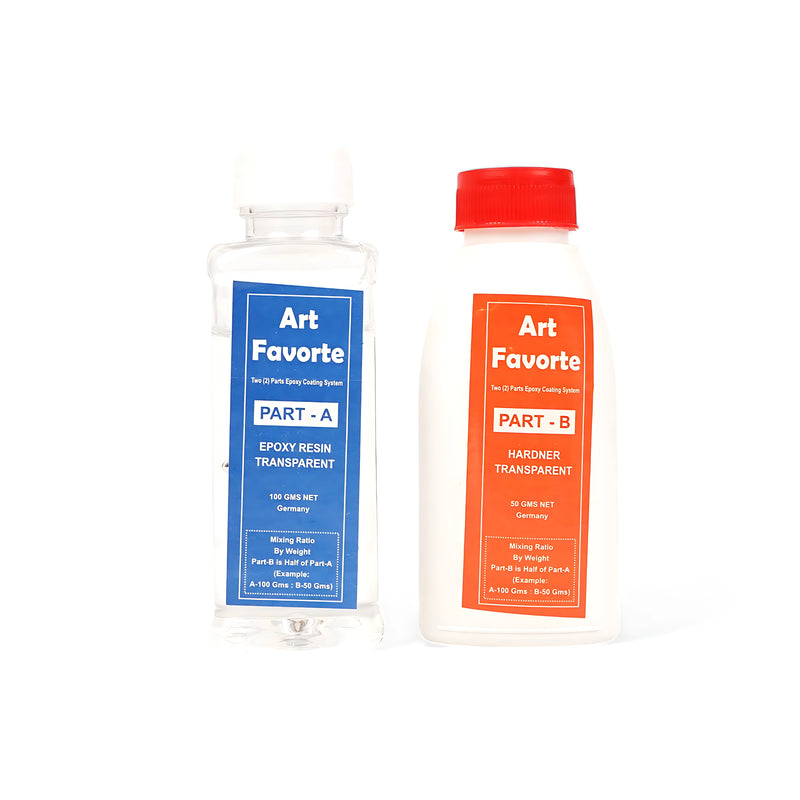 Art Favorite Epoxy Resin and Hardener - Transparent, Multi-Size Variants for Clear Coating and Casting
