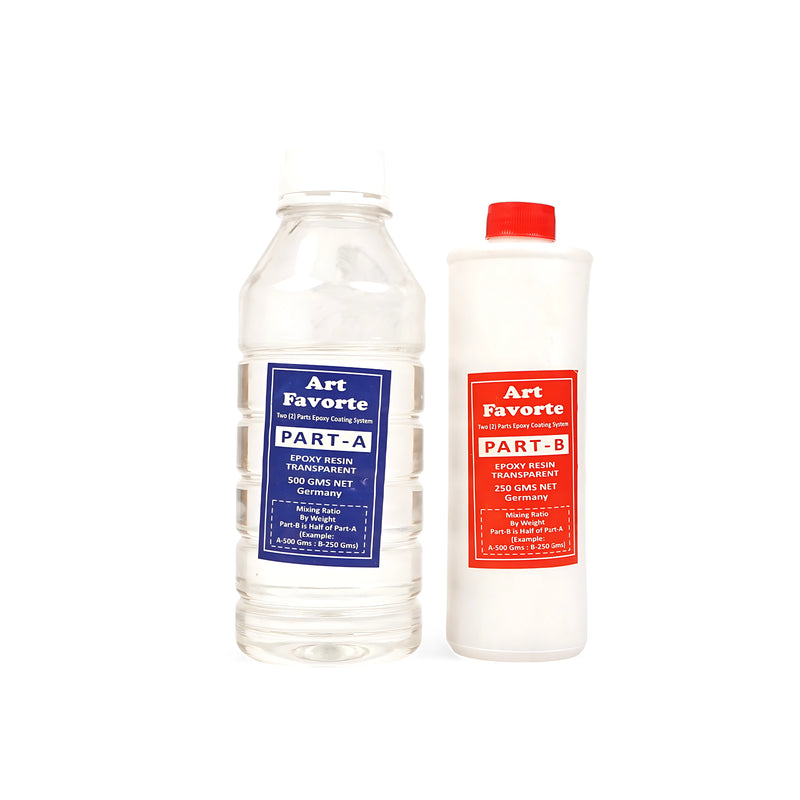Art Favorite Epoxy Resin and Hardener - Transparent, Multi-Size Variants for Clear Coating and Casting