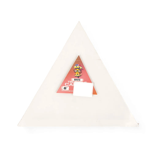 Art & Magic Triangle Canvas available in 8-inch sizes, pre-primed cotton canvas ideal for geometric and abstract art.

