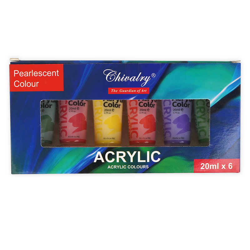 Keep Smiling Acrylic Paint - 6 Colour Tubes Set - 30ml Pack