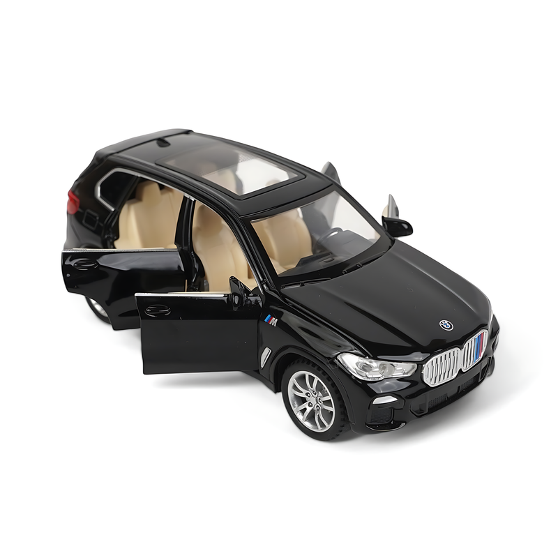 BMW X5 Diecast Model - Sleek Black SUV Miniature with Opening Doors and Realistic Interior