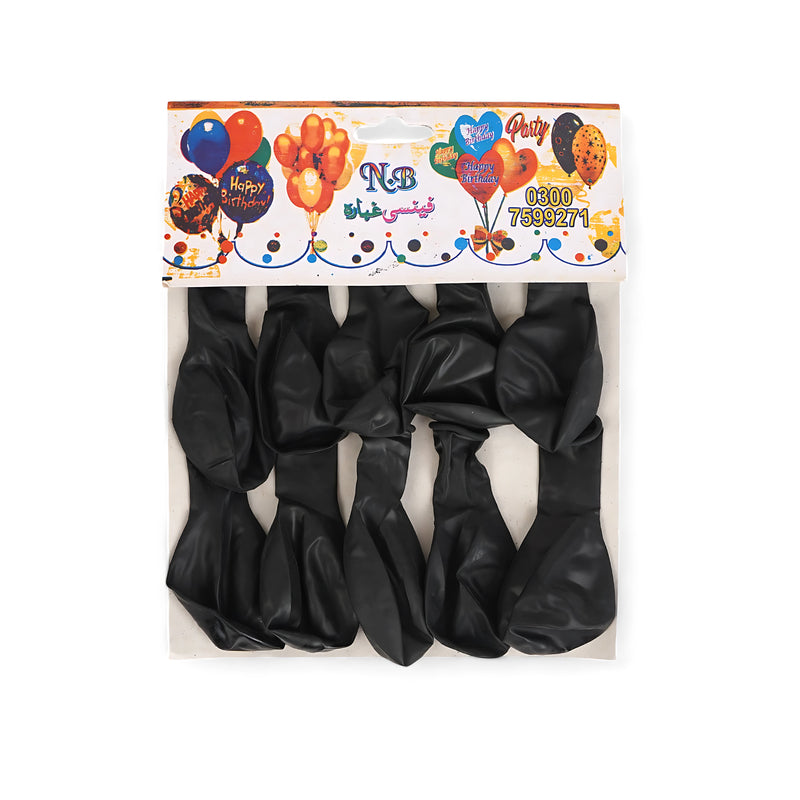 Black & Red Party Balloons – Classic Latex Balloons for Parties and Events (Pack of 10)