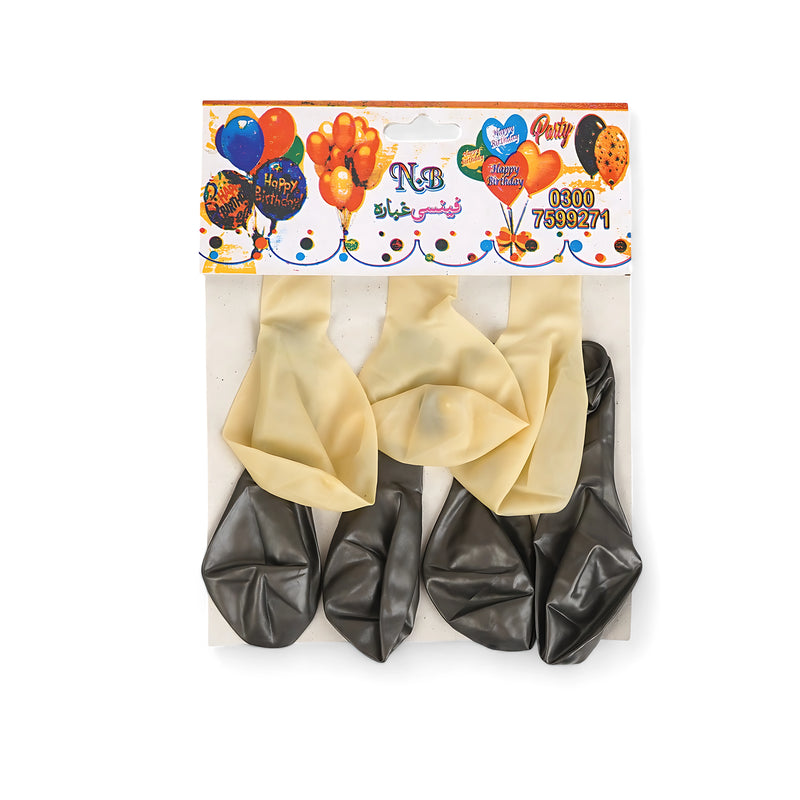 Metallic Blue & Black Party Balloons – Elegant Latex Balloons for Celebrations (Pack of 7)