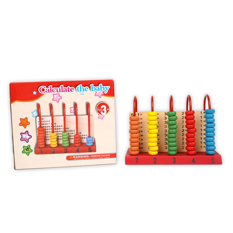 Calculate the Baby - Wooden learning toy with colorful beads for children aged 3+ to develop early math skills.