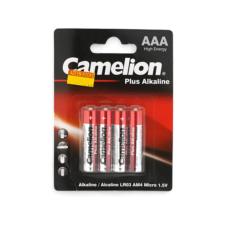 Camelion Plus Alkaline AAA Batteries - 4-Pack for High Energy Devices