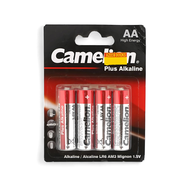Camelion Plus Alkaline AA Batteries - 4-Pack, High Energy 1.5V Power for Everyday Devices