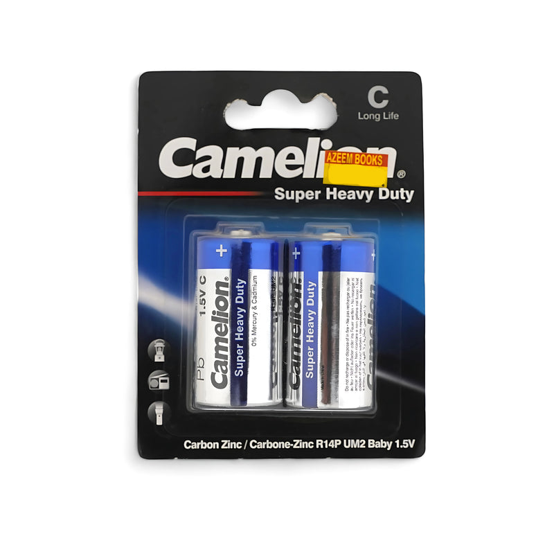 Camelion Super Heavy Duty C Batteries - 2-Pack, Long Life, Reliable Power
