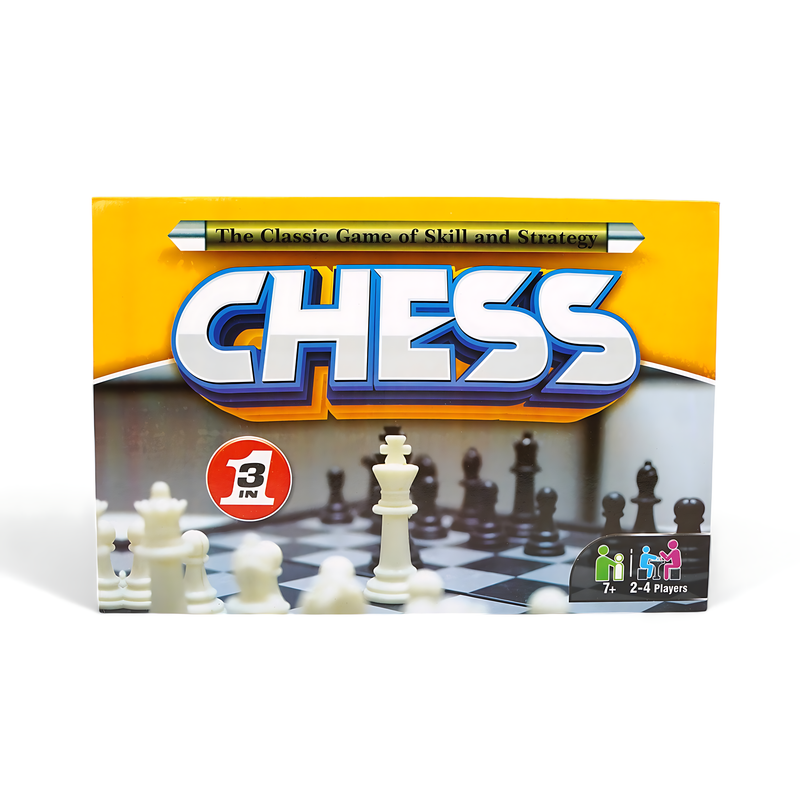 Classic Chess Game - 3-in-1 Skill and Strategy Board Game