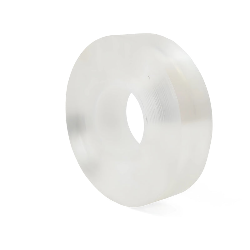 Clear transparent adhesive tape roll, ideal for packaging, sealing, and crafting with a neat, invisible finish.


