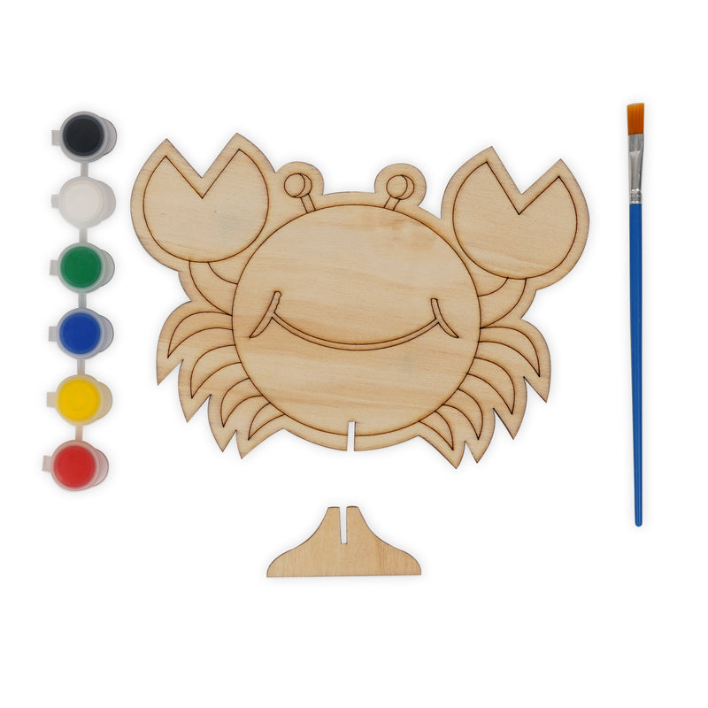 DIY Wooden Crab Painting Kit for Kids – Complete Set with Paints and Brush