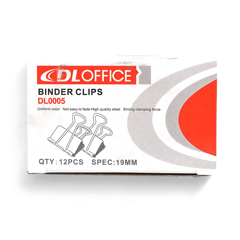 DL Office Binder Clips DL0005 – 19mm (12 Pcs)