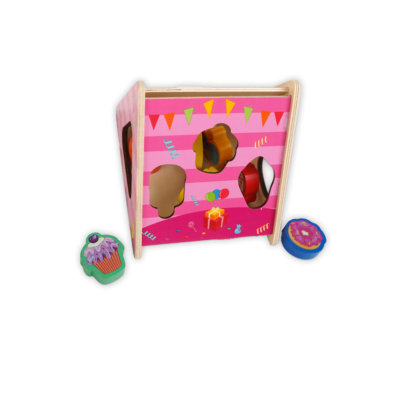 Dessert Matching Box – 8-Piece Wooden Activity Set for Toddlers (36+ Months)