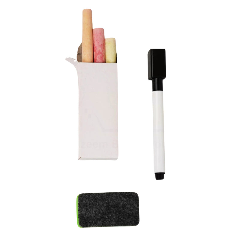 Educational Wooden Learning Set for Kids – Abacus, Alphabet Puzzle, and Whiteboard with Marker & Chalk