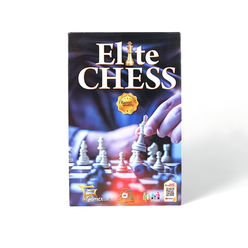 Elite 2 in 1 Ludo and Chess Board Game for Family Fun