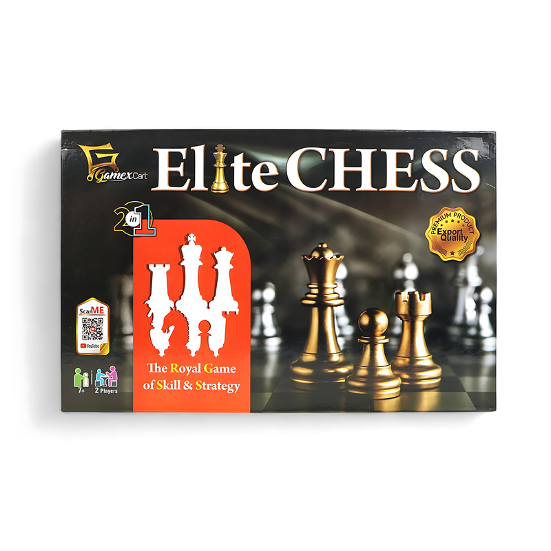Elite Chess - The Royal Game of Skill & Strategy - 2-in-1 Edition