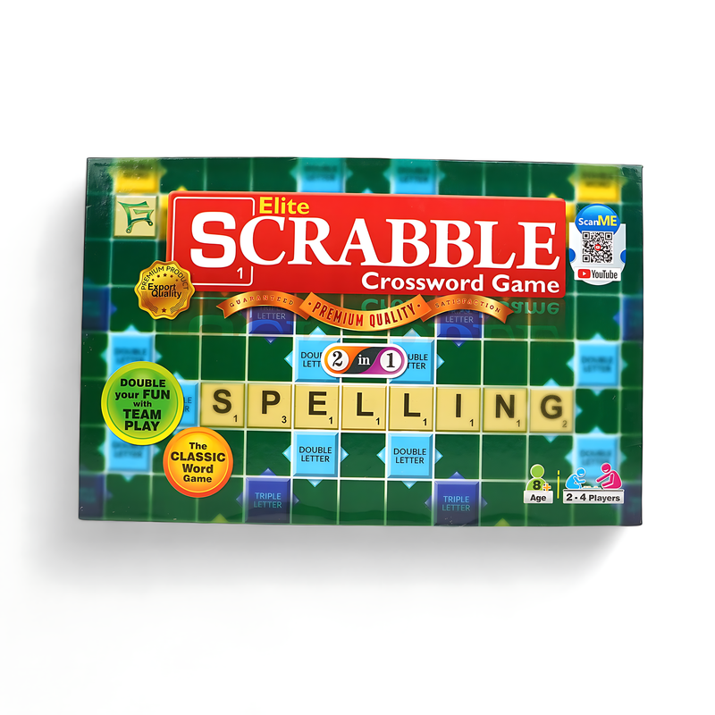 Elite Scrabble 2-in-1 Crossword Game – Premium Quality Word-Building Fun spelling