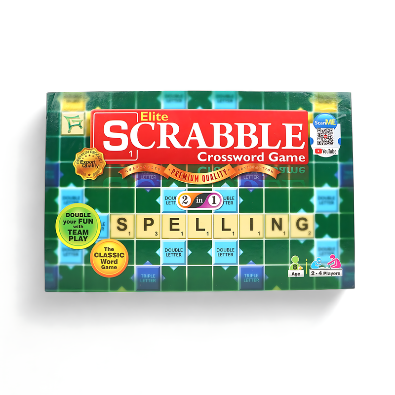 Elite Scrabble 2-in-1 Crossword Game – Premium Quality Word-Building Fun for All Ages