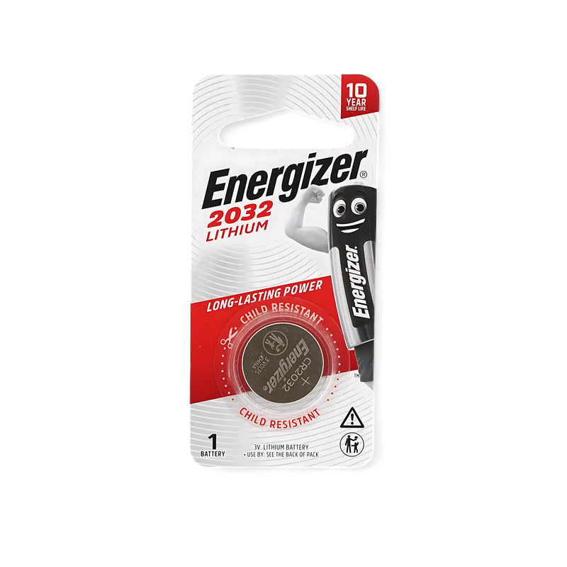 Energizer 2032 Lithium Coin Battery - 1-Pack, 3V with 10-Year Shelf Life