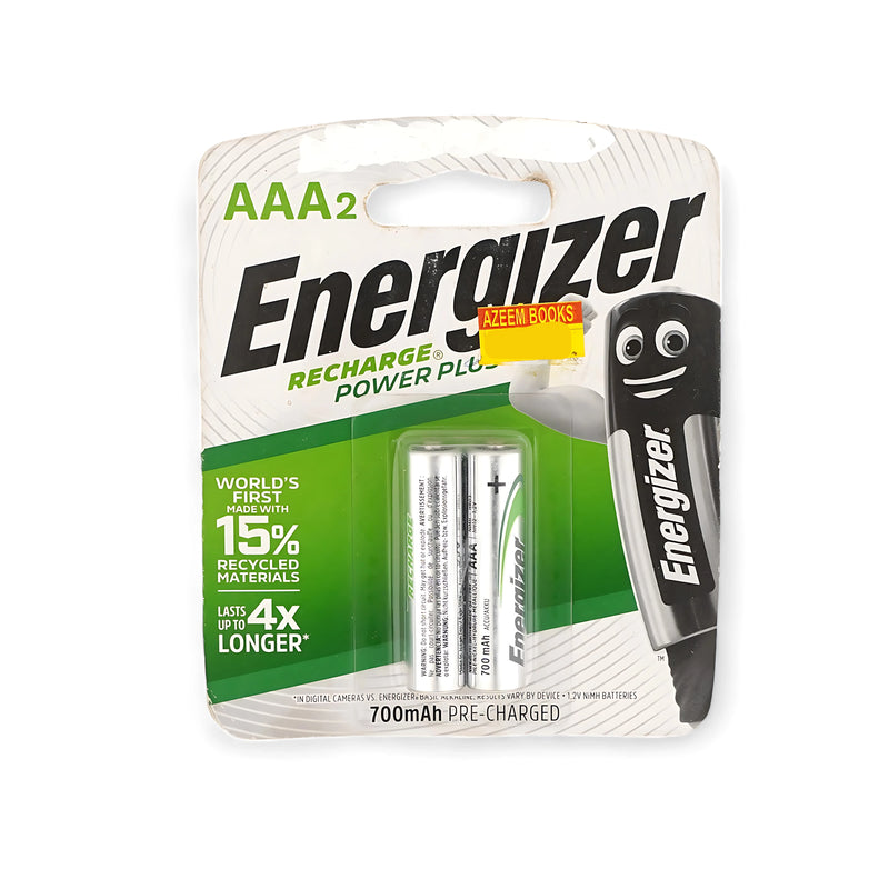 Energizer Recharge Power Plus AAA Batteries - 2-Pack, 700mAh Pre-Charged