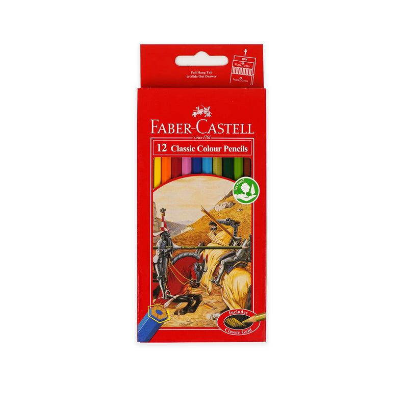 FABER-CASTELL Classic Colour Pencils | Available in 12, 24, 36, 48 & 100 Sets | Includes Classic Gold | Premium Art Supplies