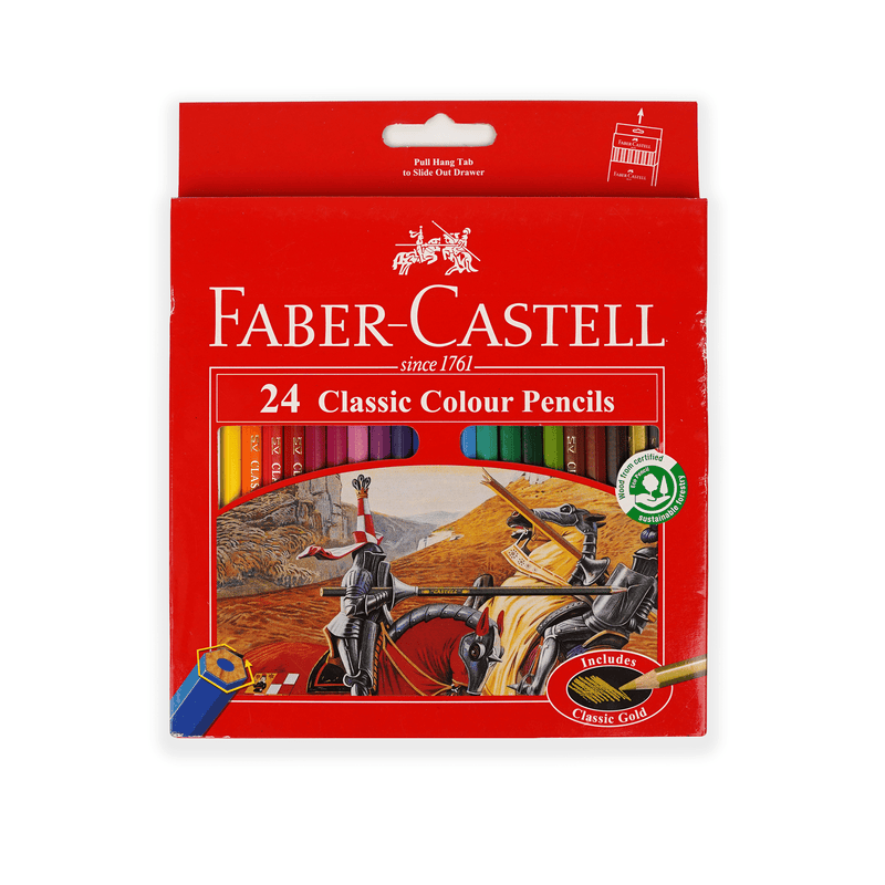 FABER-CASTELL Classic Colour Pencils | Available in 12, 24, 36, 48 & 100 Sets | Includes Classic Gold | Premium Art Supplies
