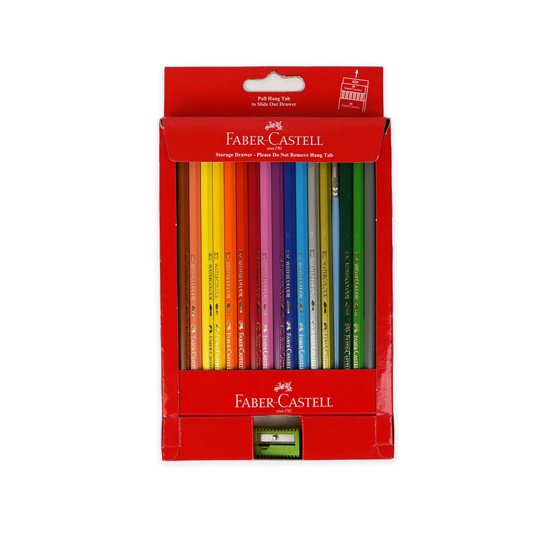 FABER-CASTELL Watercolour Pencils | Available in 12, 24, 36, 48 & 100 Sets | Turns to Paint | Sustainable Art Supplies