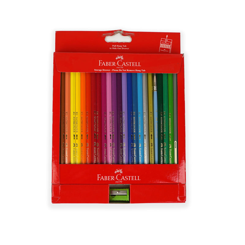 FABER-CASTELL Watercolour Pencils | Available in 12, 24, 36, 48 & 100 Sets | Turns to Paint | Sustainable Art Supplies