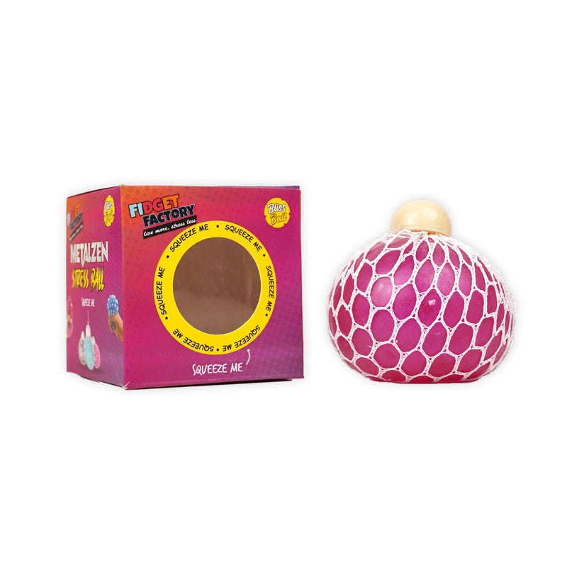 FIDGET FACTORY Squash Mesh Bliss Ball | 1 Pc | Dark Pink Blister Ball