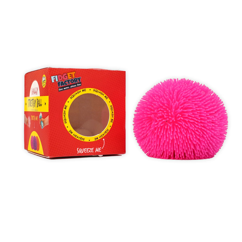 FIDGET FACTORY Squash Mesh Bliss Ball | 1 Pc | Pink Furry Ball