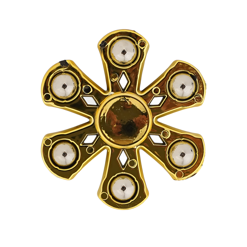 Flower-Themed Fidget Spinner - Elegant Gold Design with Smooth Spinning Action