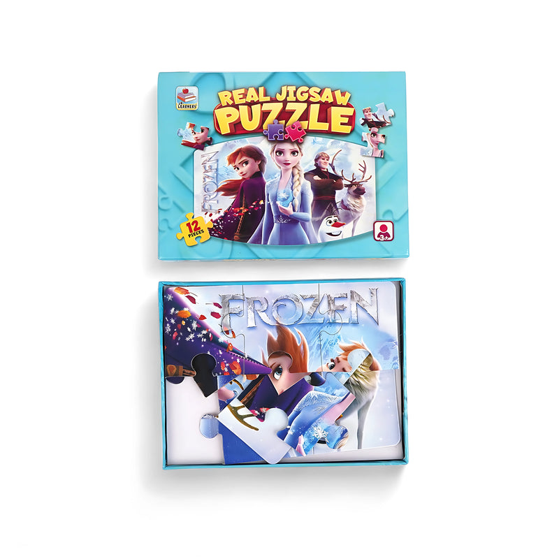 Frozen Real Jigsaw Puzzle - 12-Piece Set for Kids (Age 3+)