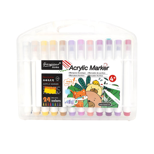 Giorgione Acrylic Markers - Set of 24 and 36 colors featuring fine tips for vibrant artistic expression.

