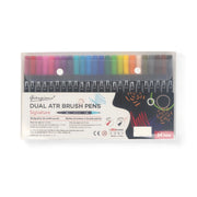 Giorgione Dual ATR Brush Pens - Signature Set of 24 Colors featuring dual tips for versatile coloring and drawing.

