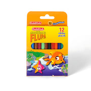 Goldfish Adventures of Flupa 12 Colour Pencils set with vibrant colors in a fun Flupa-themed box.

 img2