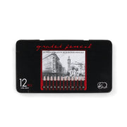 Graded Blacklead Pencil Set - 12 Piece, high-quality pencils in various grades for sketching, shading, and detailed artwork.

