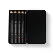 Graded Blacklead Pencil Set - 12 Piece, high-quality pencils in various grades for sketching, shading, and detailed artwork.


