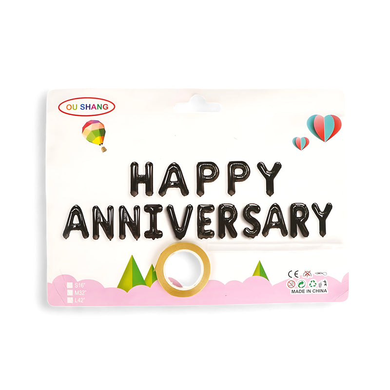 "HAPPY ANNIVERSARY" Foil Balloon Set – Perfect for Anniversary Celebrations